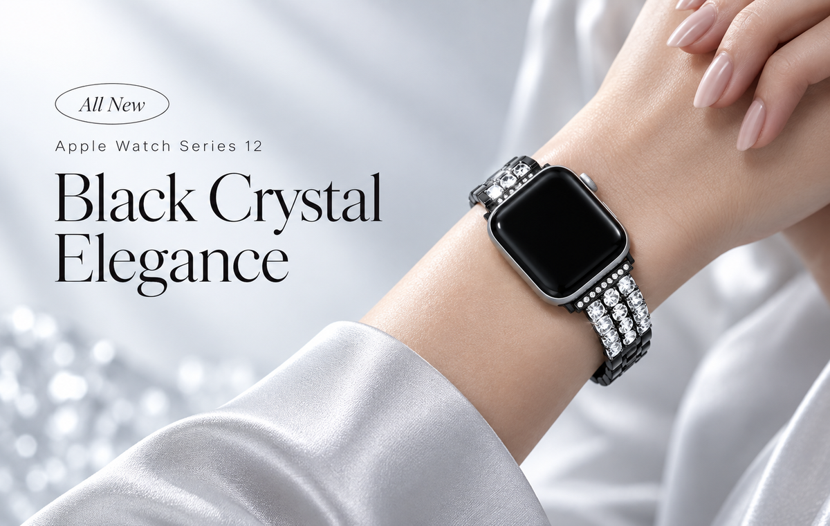 Black Is the New Sparkle: Our Bestselling Triple Row Luxe Band, Now for Apple Watch Series 12