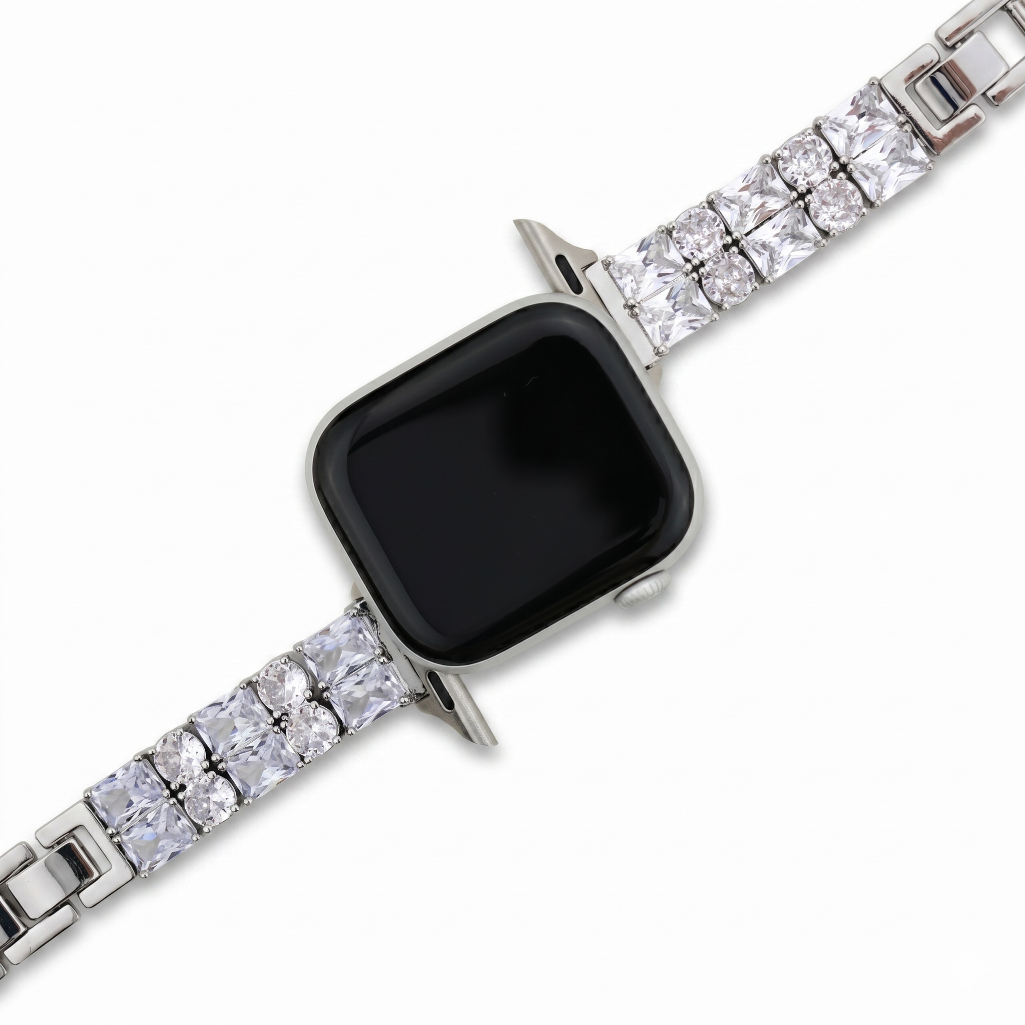 Starlight Elegance 2-Row Diamond Chain Apple Watch Band