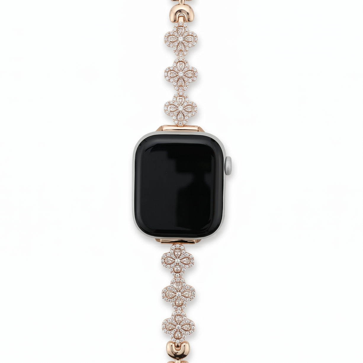 Four-Leaf Diamond Chain Apple Watch Band