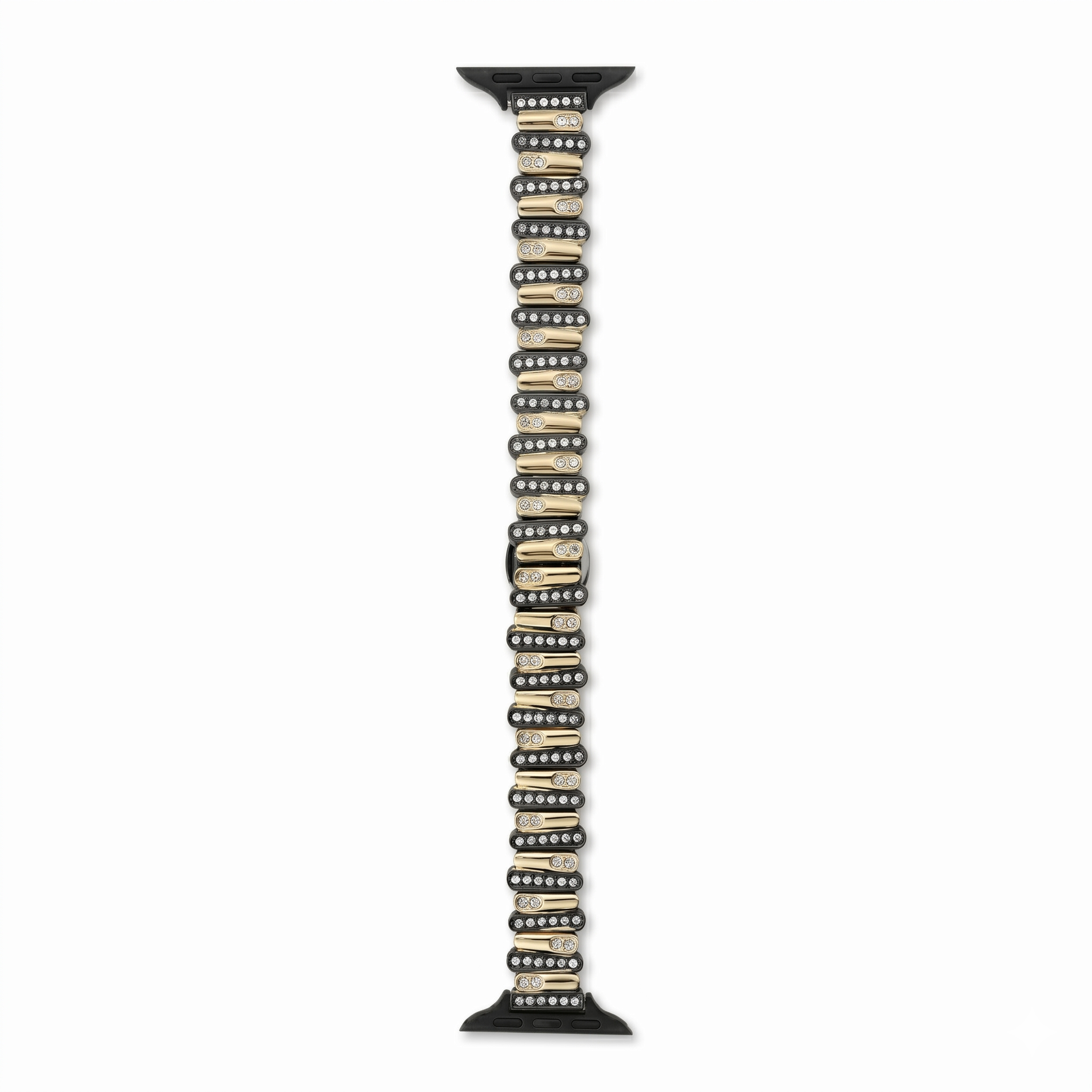 Color-Blocked Diamond Apple Watch Band with Butterfly Clasp