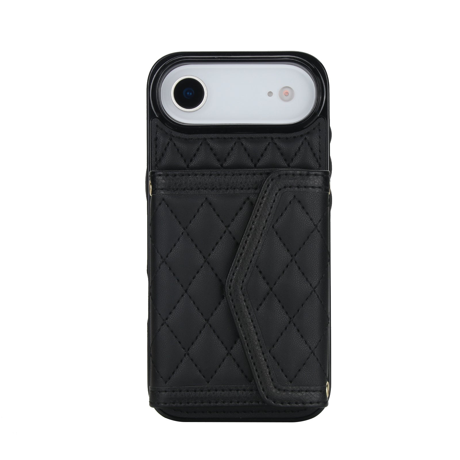 Luxury Quilted Leather Fold Wallet Case for iPhone