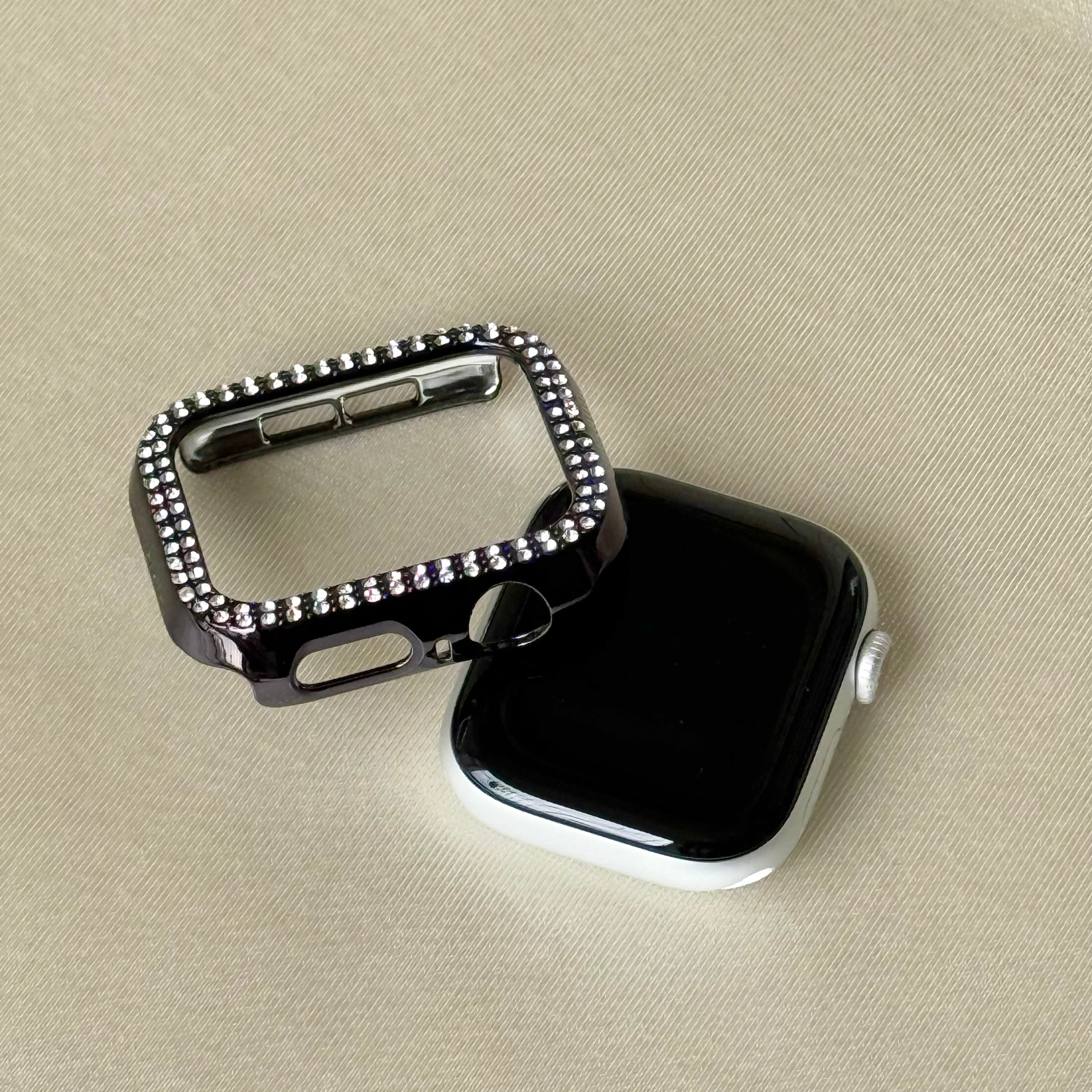 Double Row Diamond Apple Watch Frame with Screen Protector
