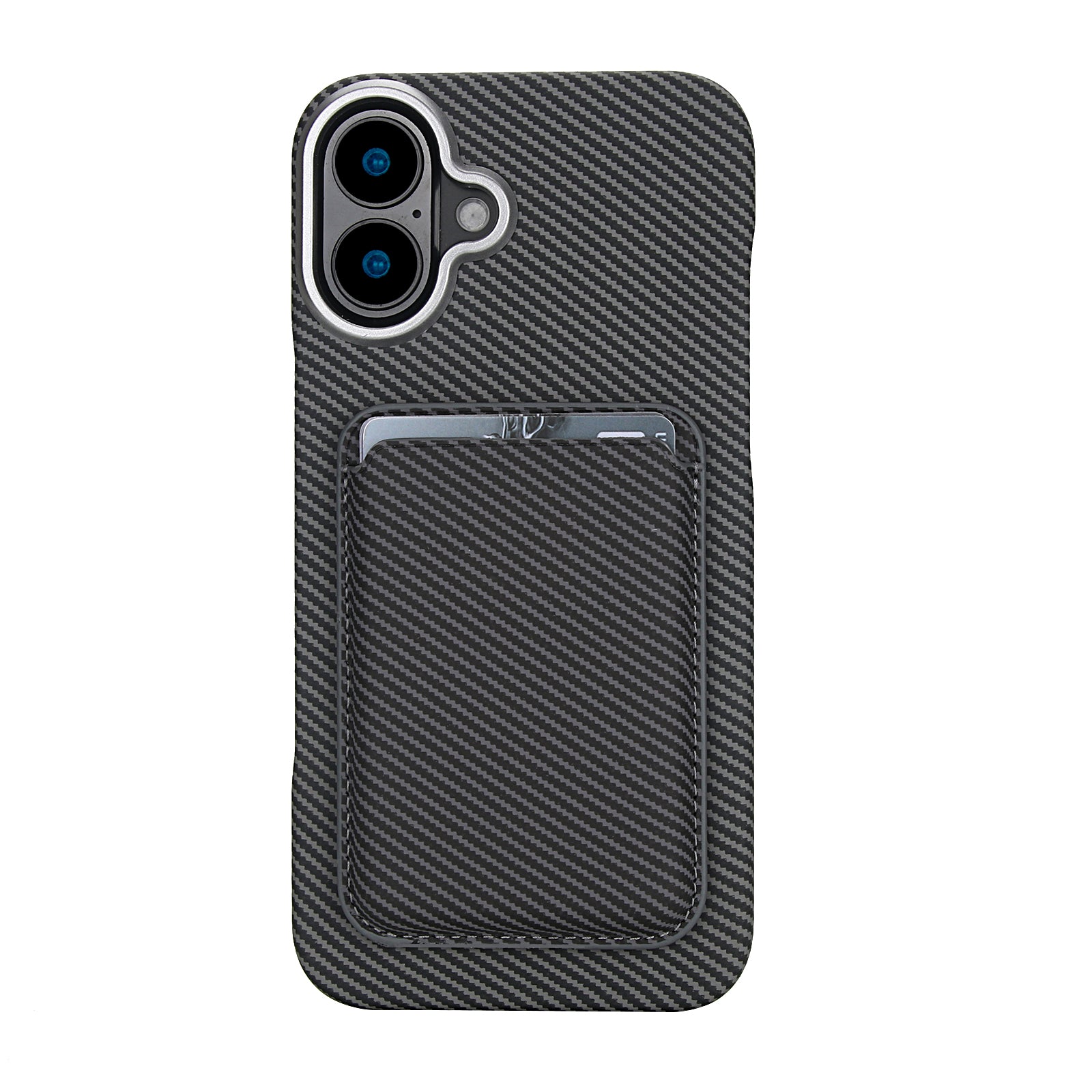Carbon Fiber Magnetic Card Wallet Case for iPhone