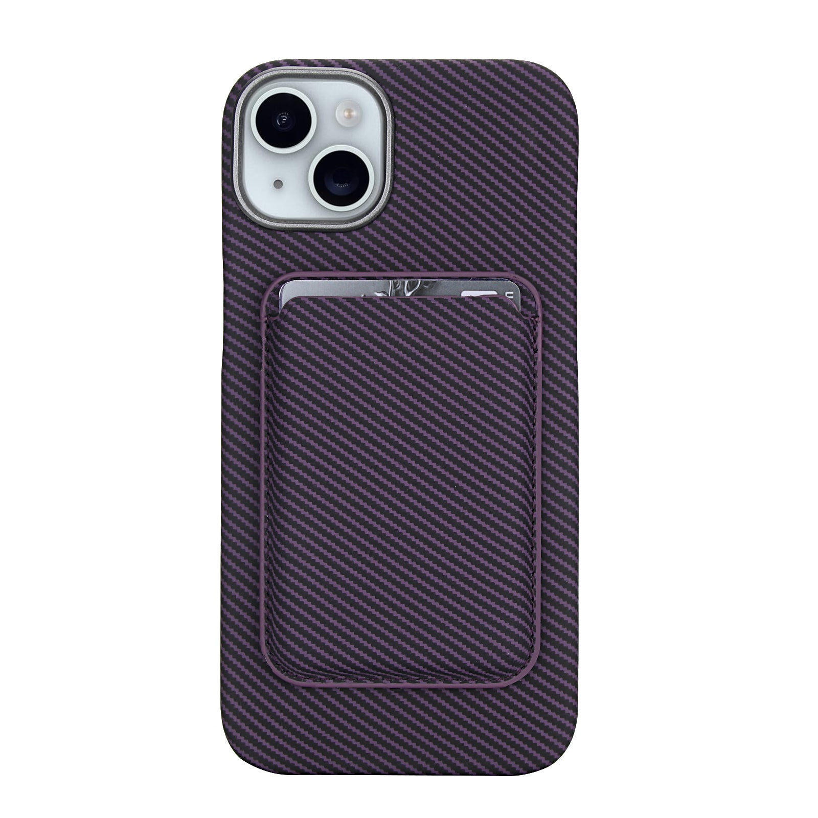 Carbon Fiber Magnetic Card Wallet Case for iPhone