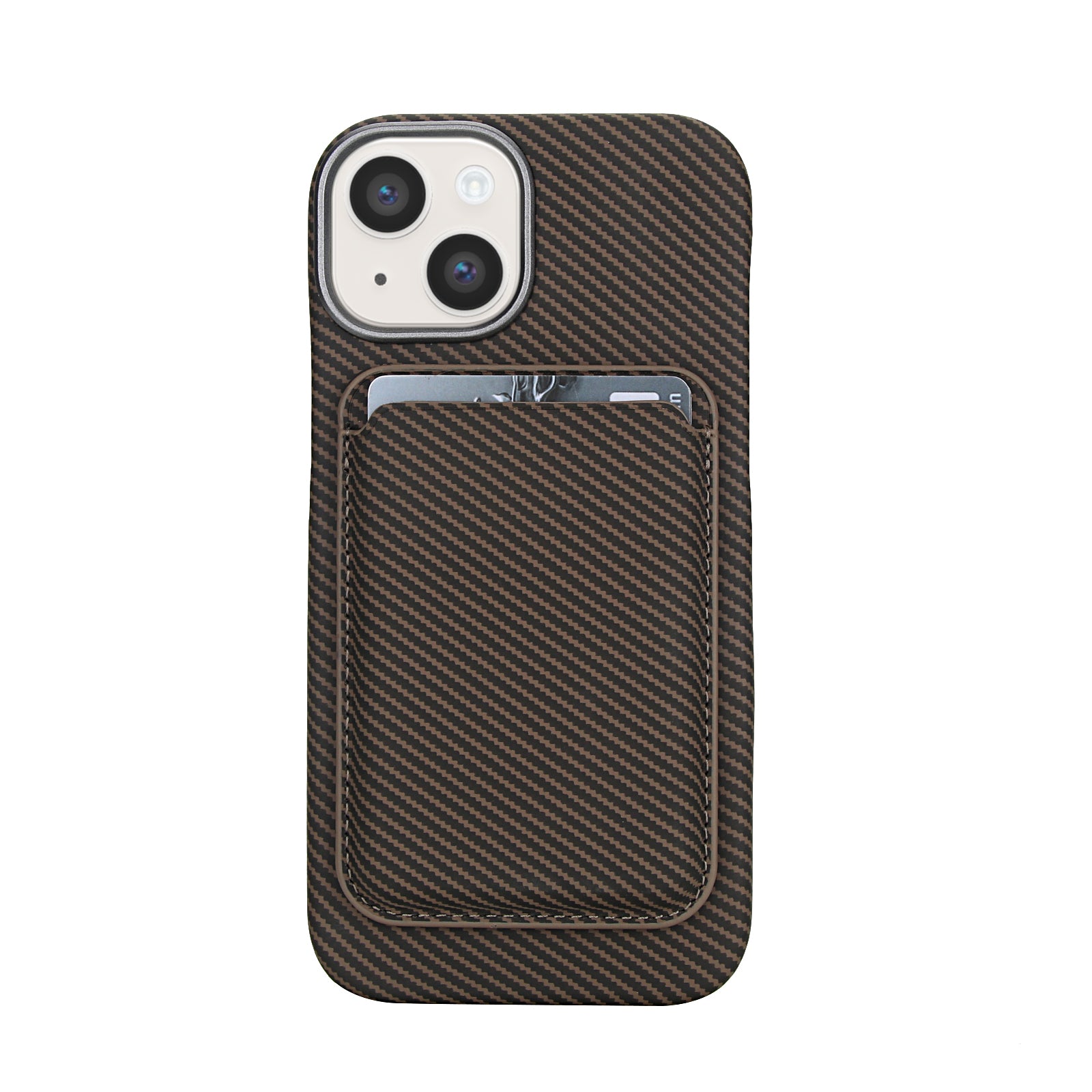 Carbon Fiber Magnetic Card Wallet Case for iPhone