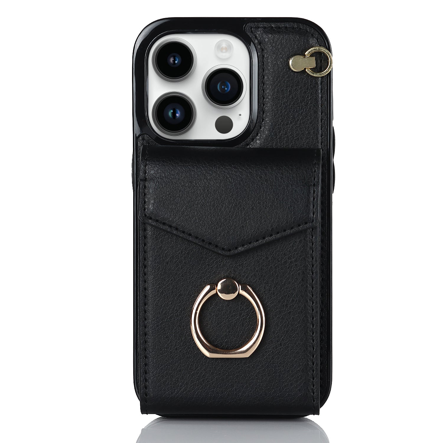 Chic Accordion Wallet & Ring Grip iPhone Case