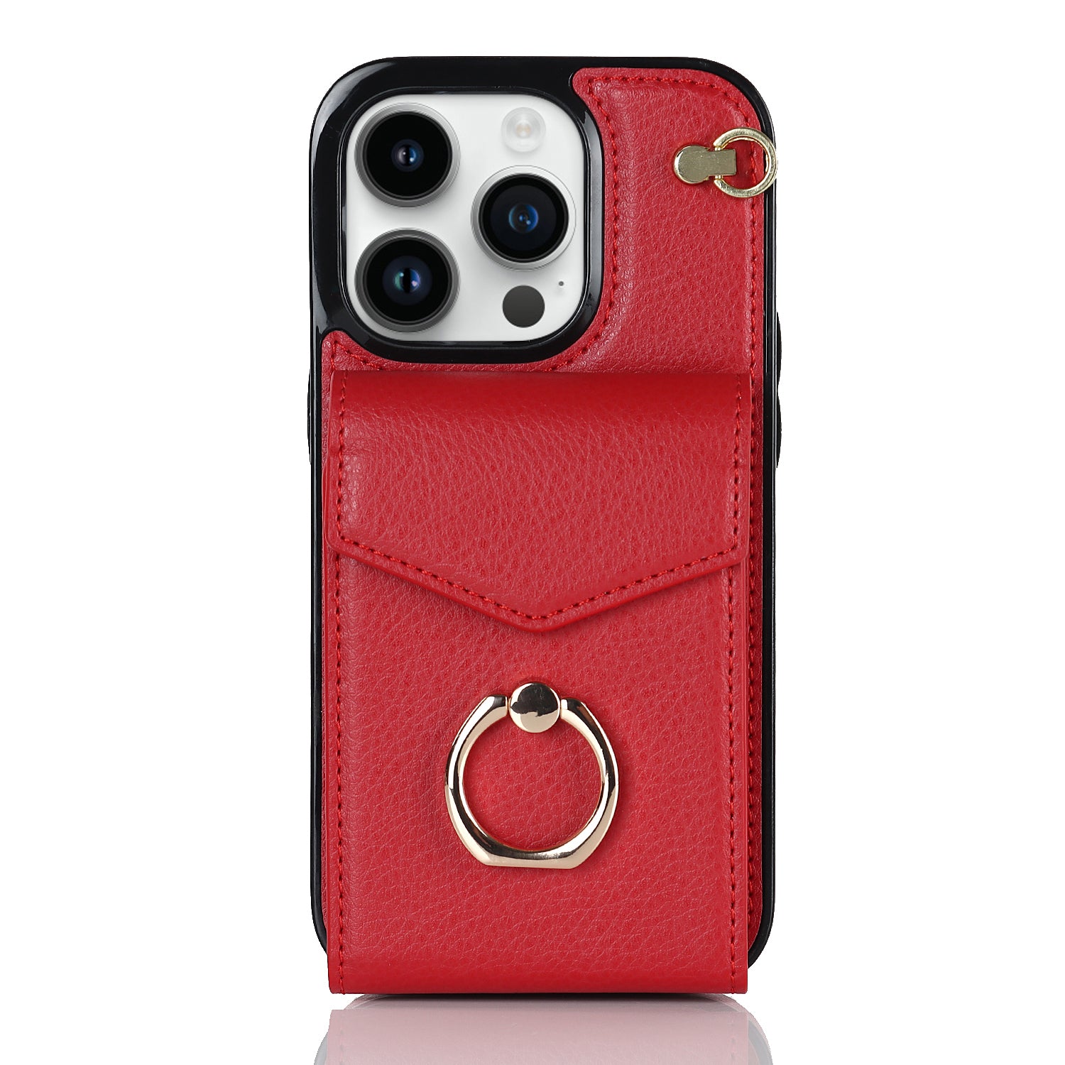 Chic Accordion Wallet & Ring Grip iPhone Case