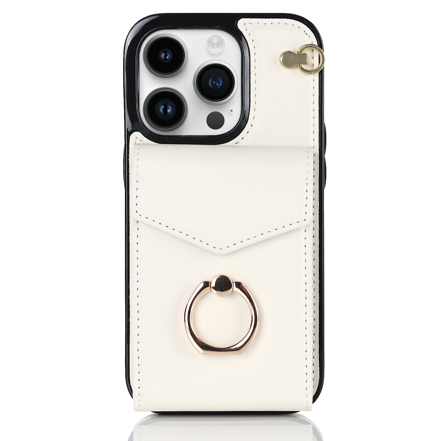 Chic Accordion Wallet & Ring Grip iPhone Case