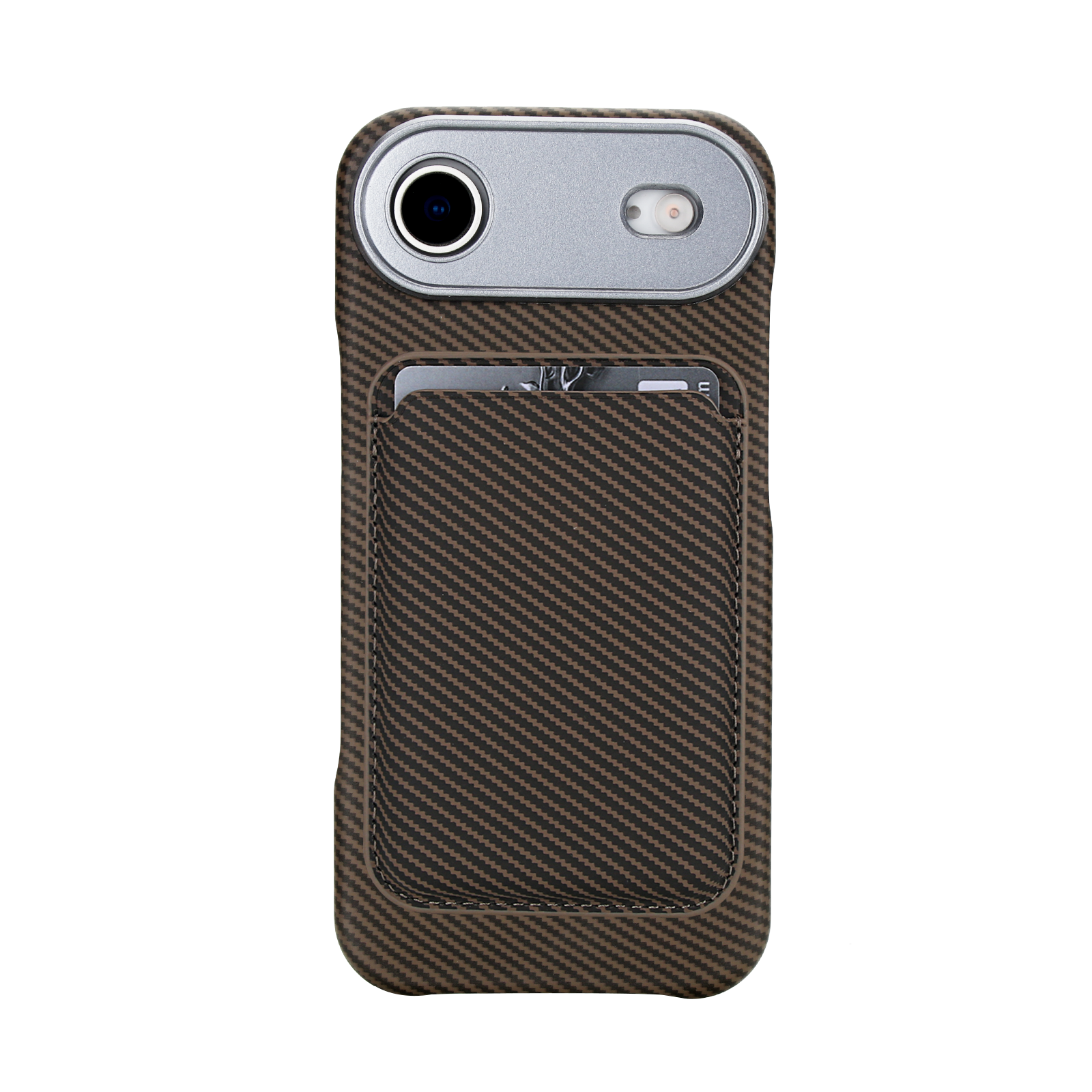 Carbon Fiber Magnetic Card Wallet Case for iPhone