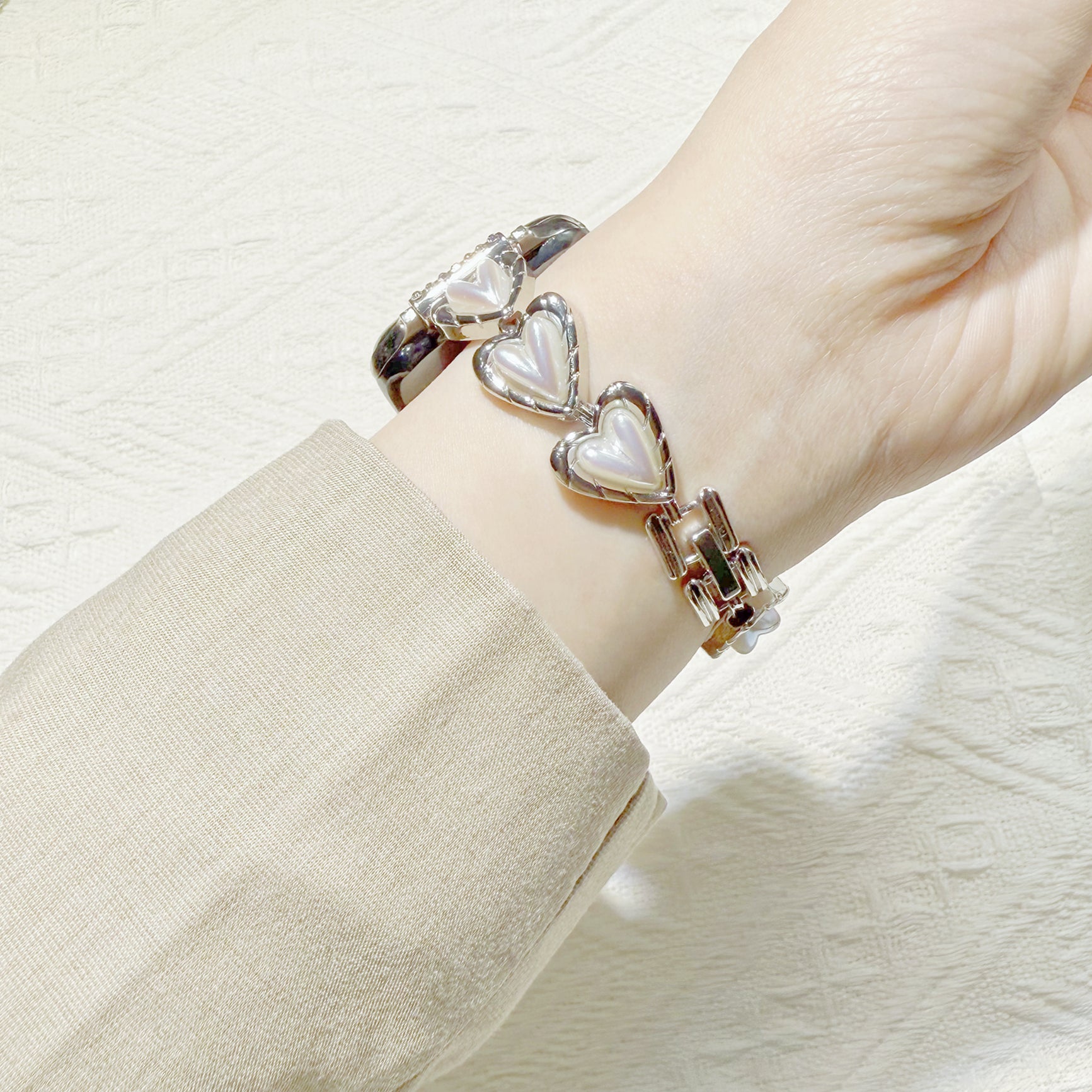 Heart Pearl-Link Band for Apple Watch