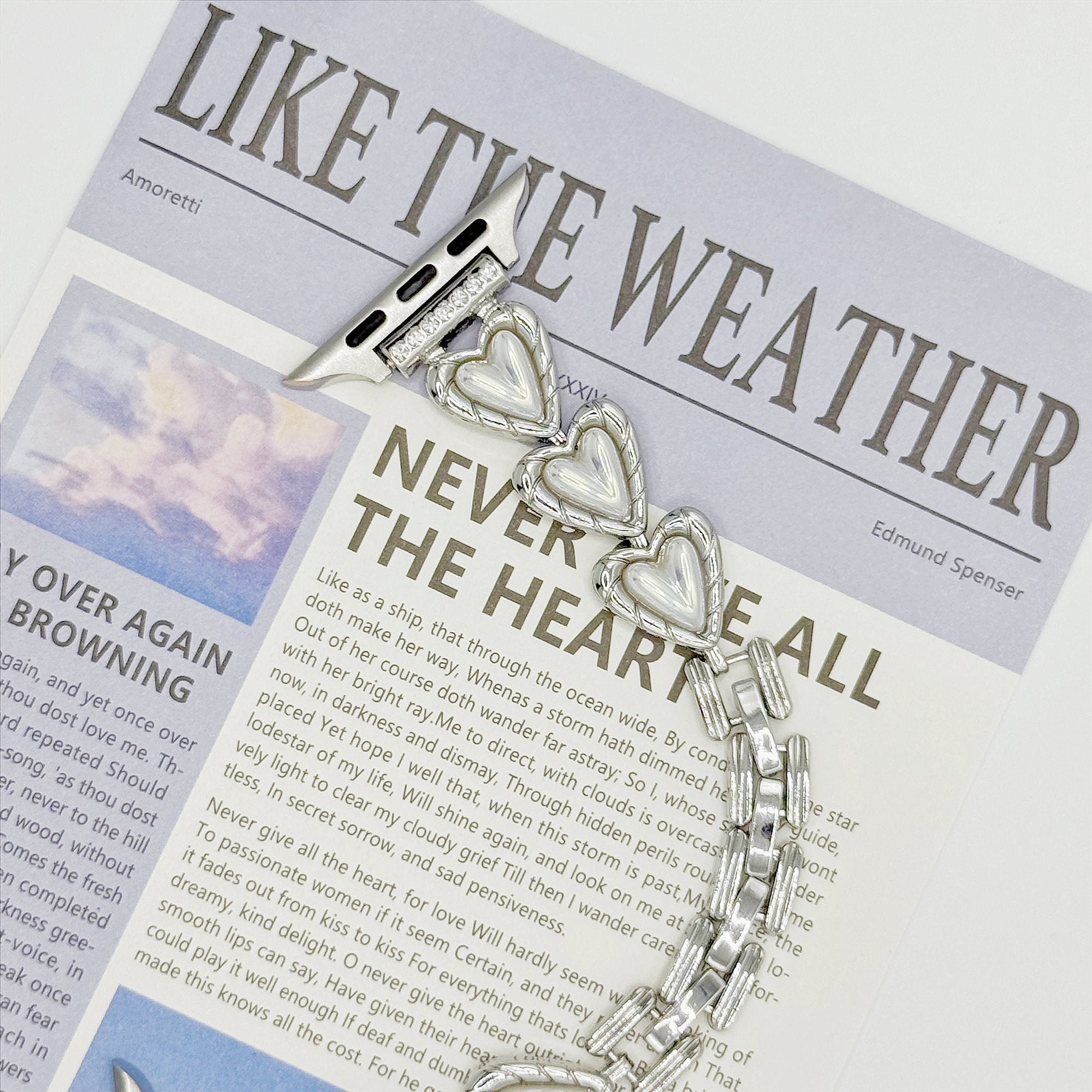 Heart Pearl-Link Band for Apple Watch