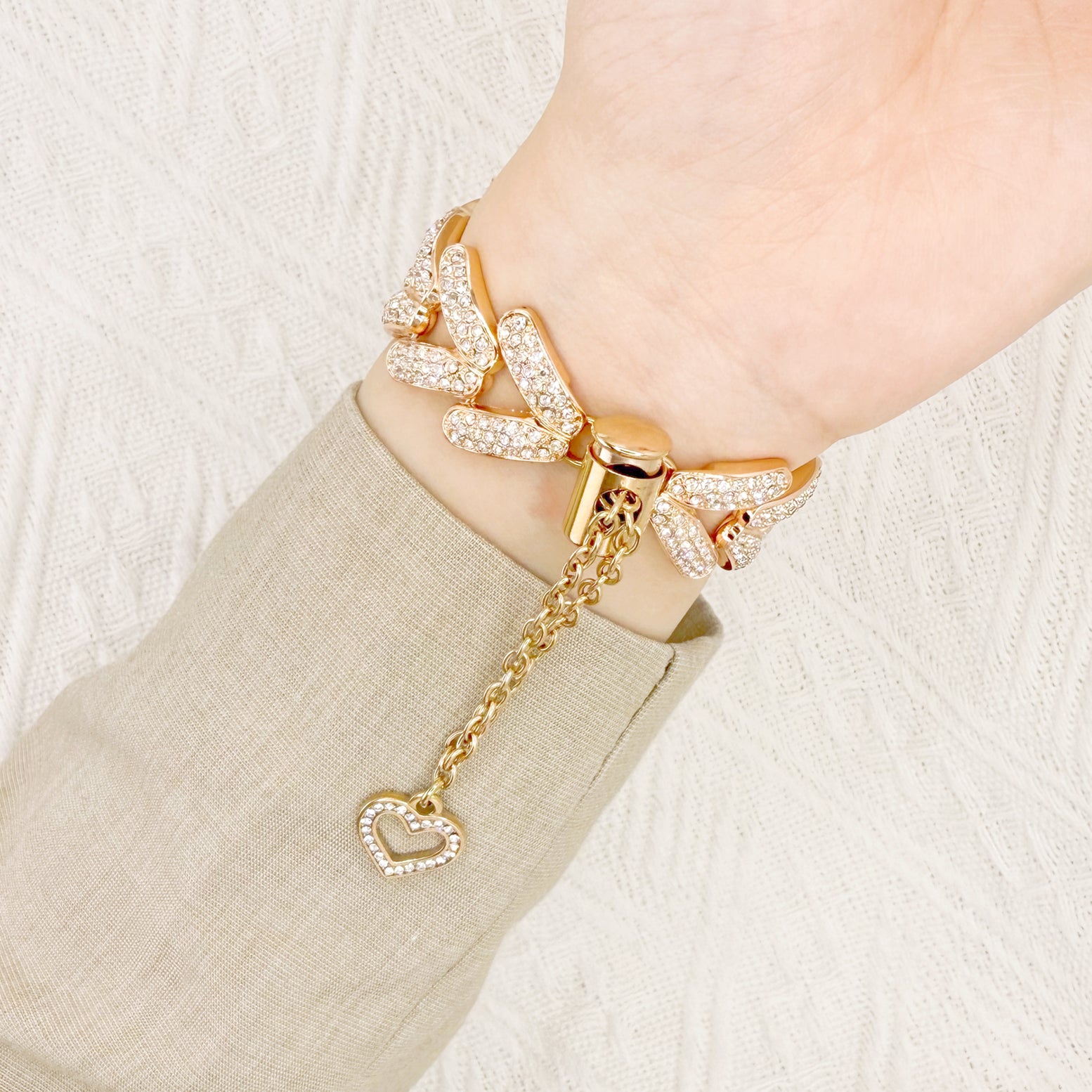 Heart Bracelet Band with Hollow Charm for Apple Watch