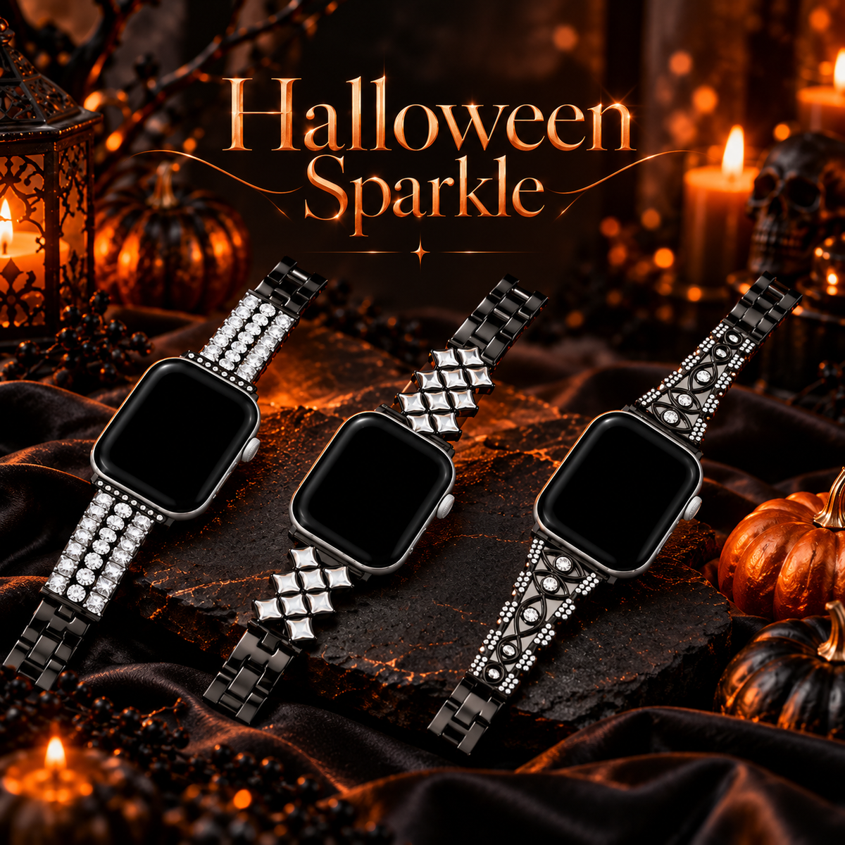 Halloween Sparkle: Dress Up Your Apple Watch in Something Dark, Chic & Brilliant