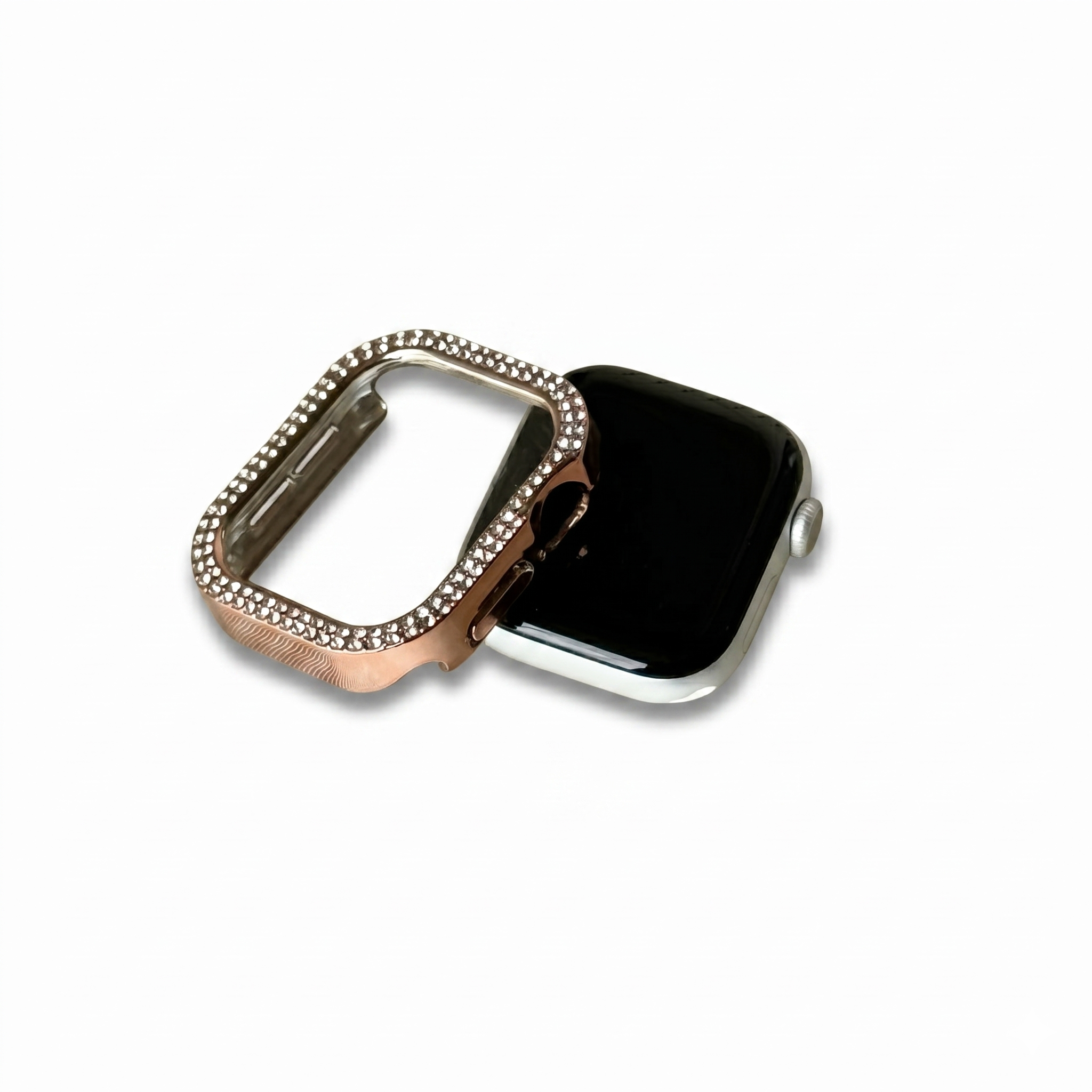 Double Row Diamond Apple Watch Frame with Screen Protector
