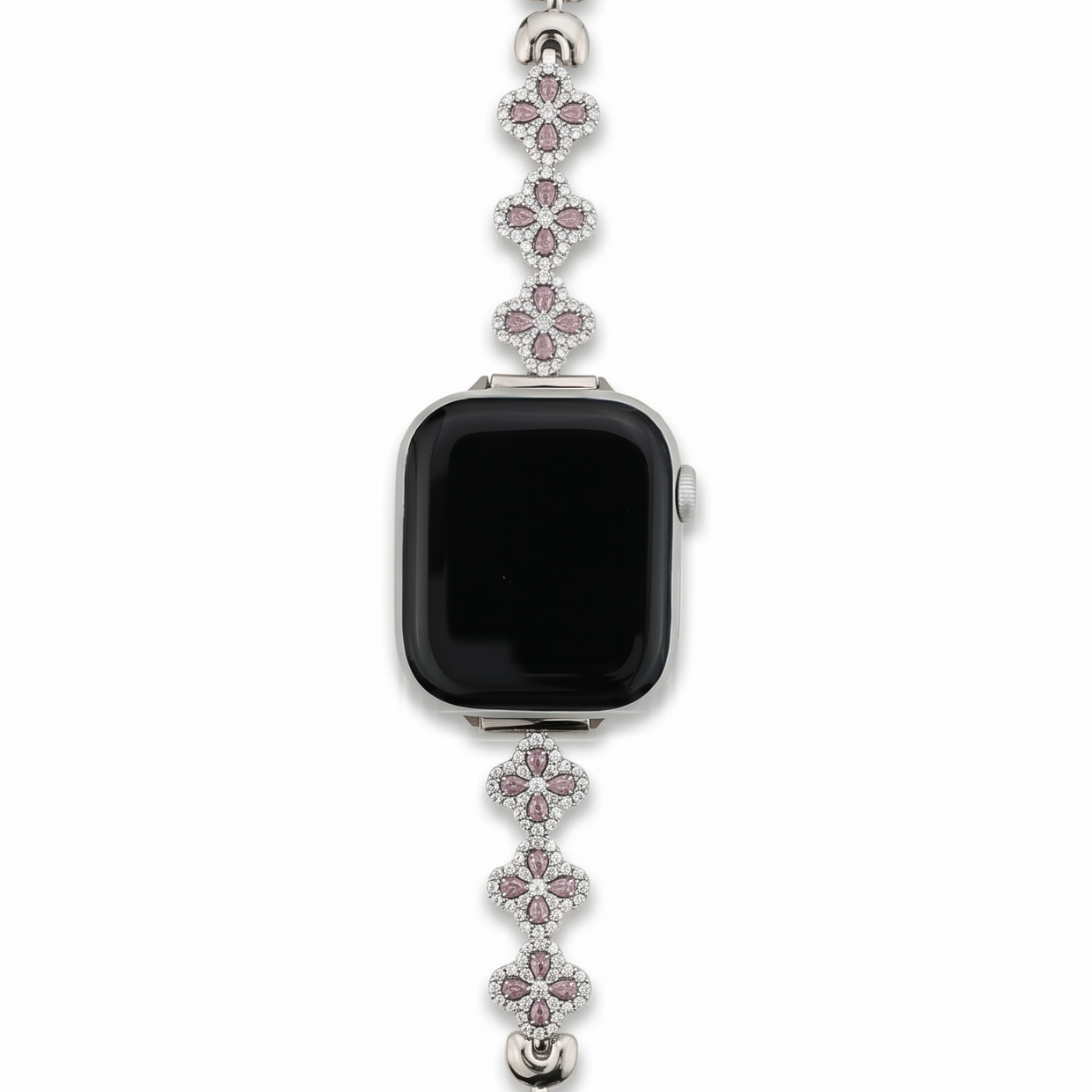 Four-Leaf Diamond Chain Apple Watch Band