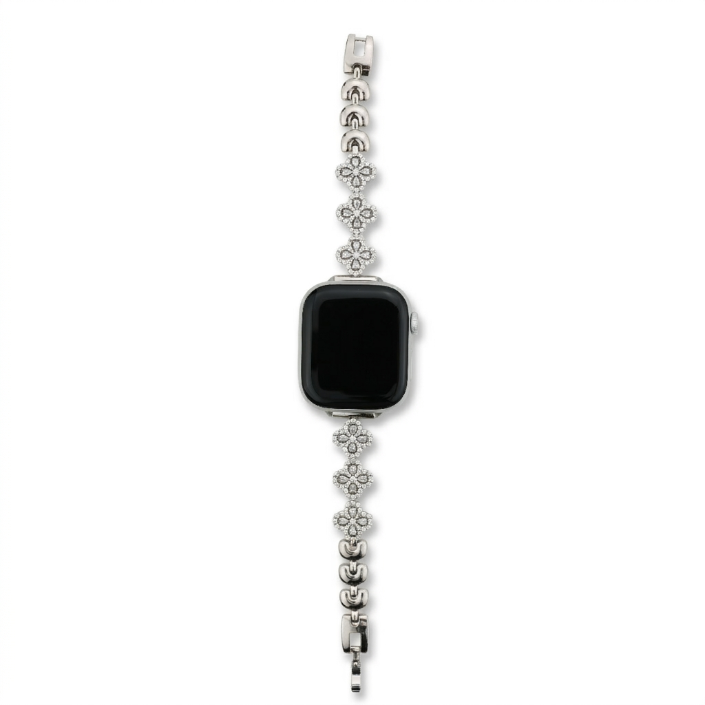 Four-Leaf Diamond Chain Apple Watch Band