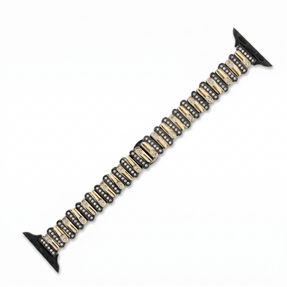 Color-Blocked Diamond Apple Watch Band with Butterfly Clasp
