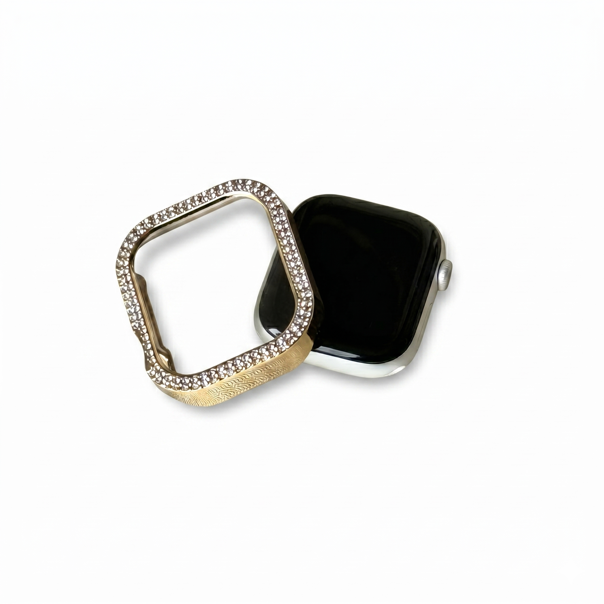Double Row Diamond Apple Watch Frame with Screen Protector