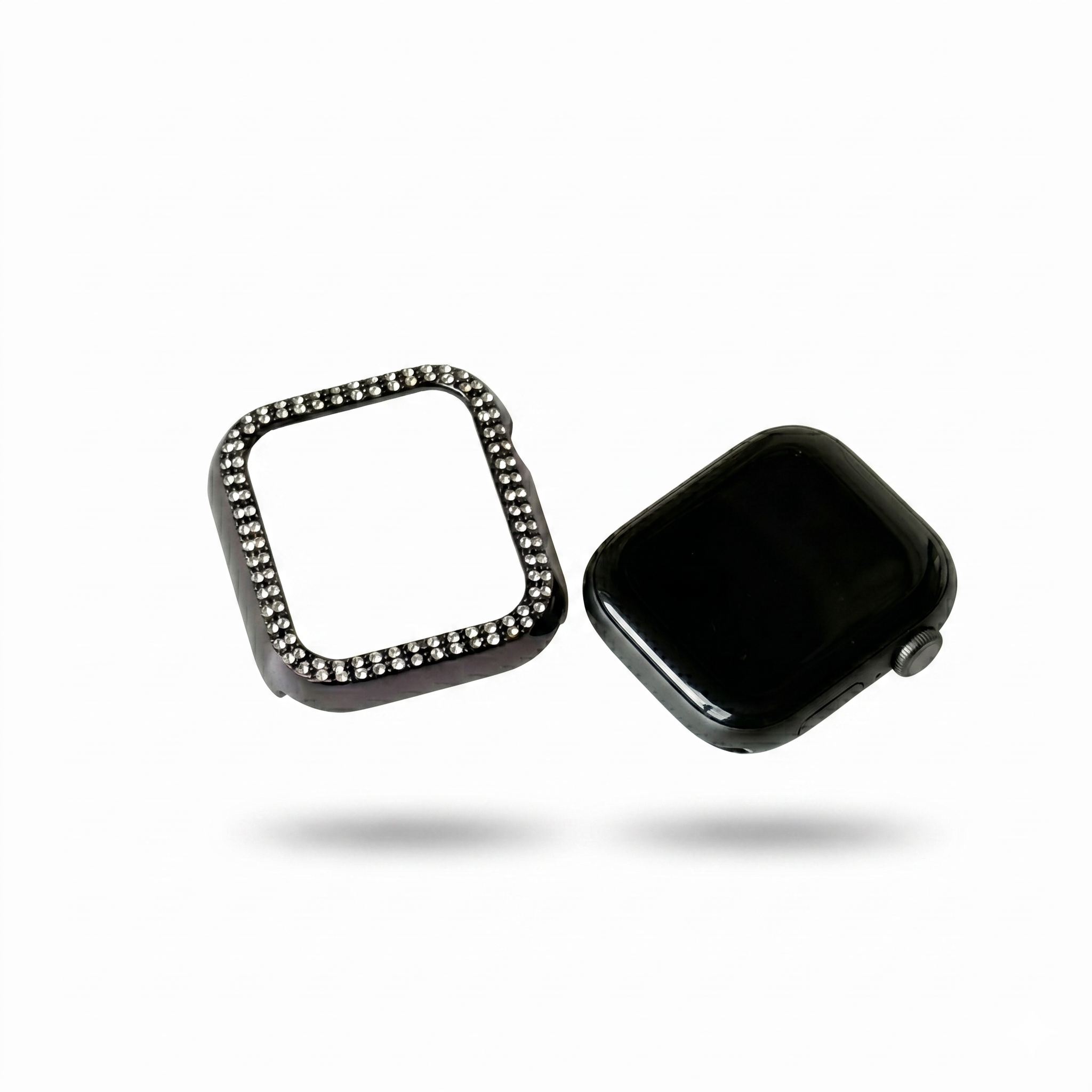 Double Row Diamond Apple Watch Frame with Screen Protector
