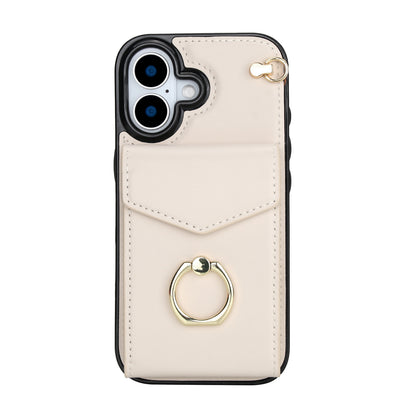 Chic Accordion Wallet & Ring Grip iPhone Case