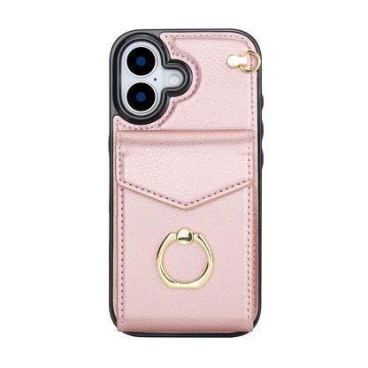 Chic Accordion Wallet & Ring Grip iPhone Case