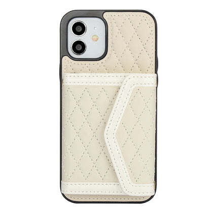 Luxury Quilted Leather Fold Wallet Case for iPhone
