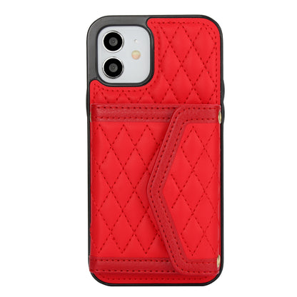Luxury Quilted Leather Fold Wallet Case for iPhone