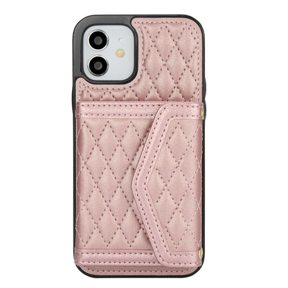 Luxury Quilted Leather Fold Wallet Case for iPhone