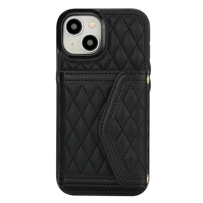 Luxury Quilted Leather Fold Wallet Case for iPhone