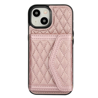 Luxury Quilted Leather Fold Wallet Case for iPhone