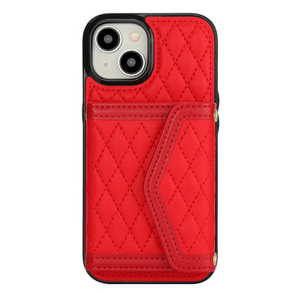 Luxury Quilted Leather Fold Wallet Case for iPhone