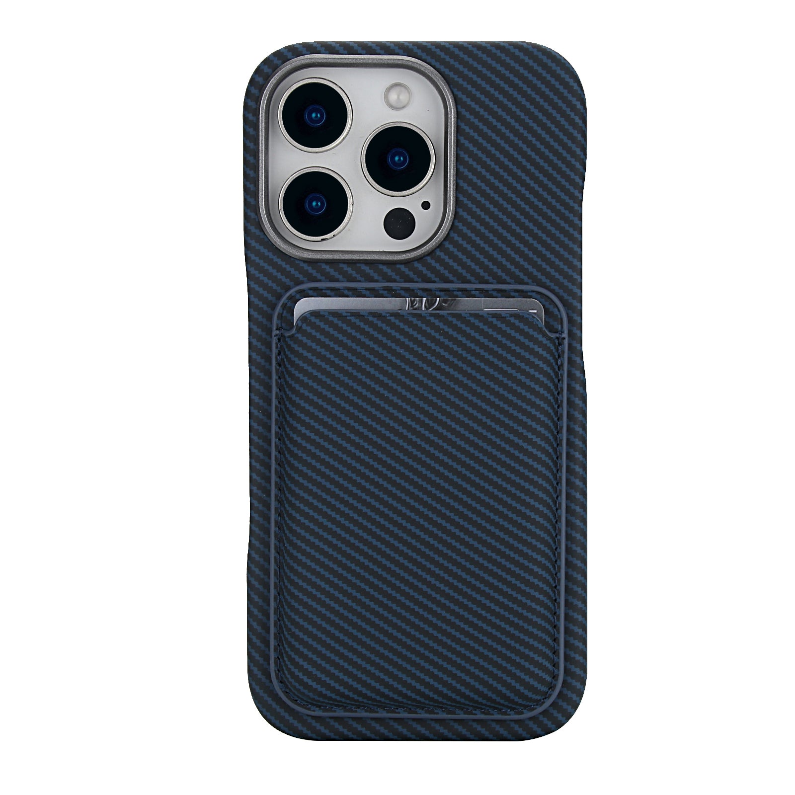 Carbon Fiber Magnetic Card Wallet Case for iPhone