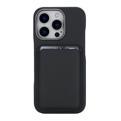 Carbon Fiber Magnetic Card Wallet Case for iPhone