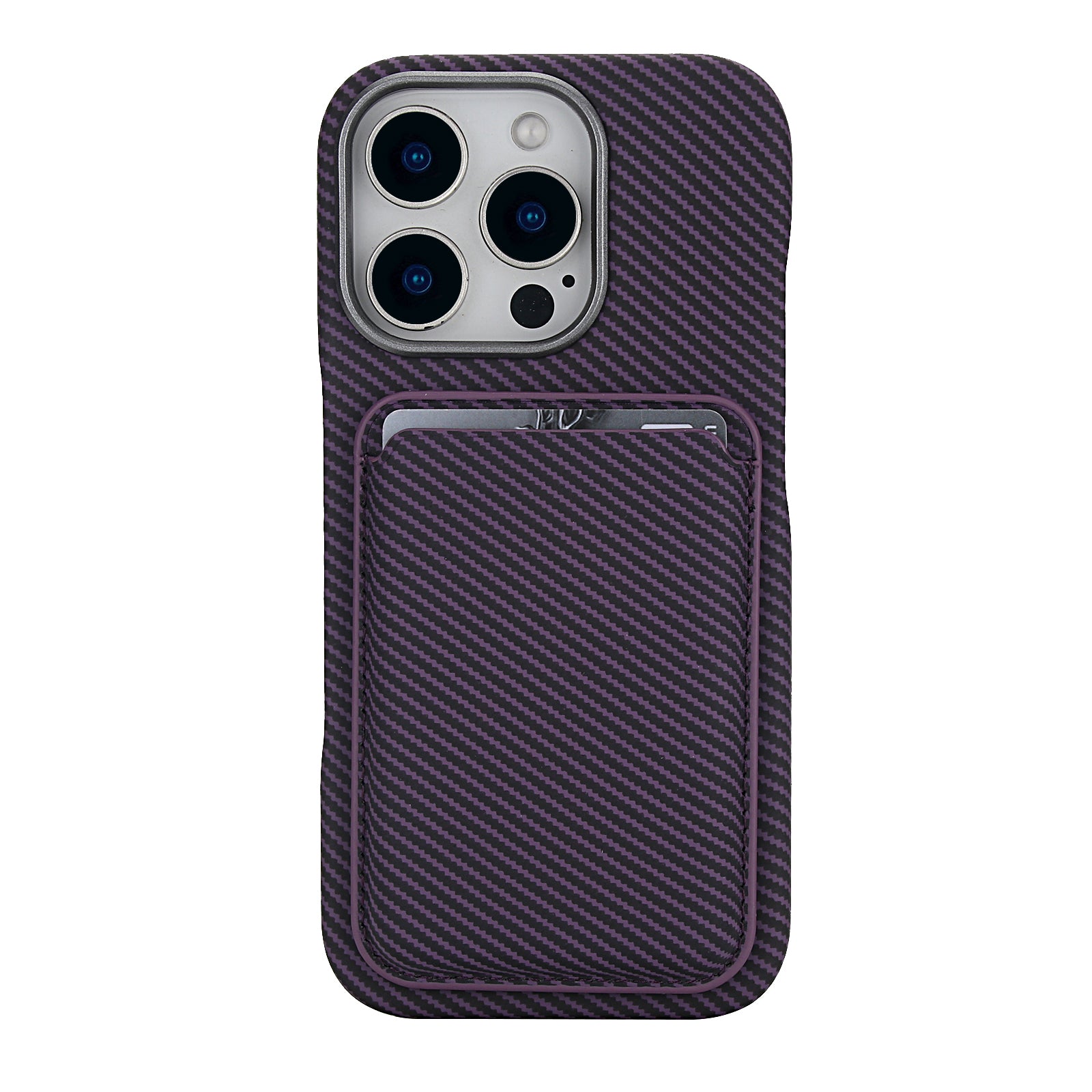 Carbon Fiber Magnetic Card Wallet Case for iPhone