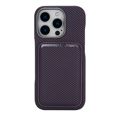 Carbon Fiber Magnetic Card Wallet Case for iPhone