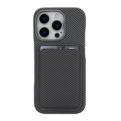 Carbon Fiber Magnetic Card Wallet Case for iPhone