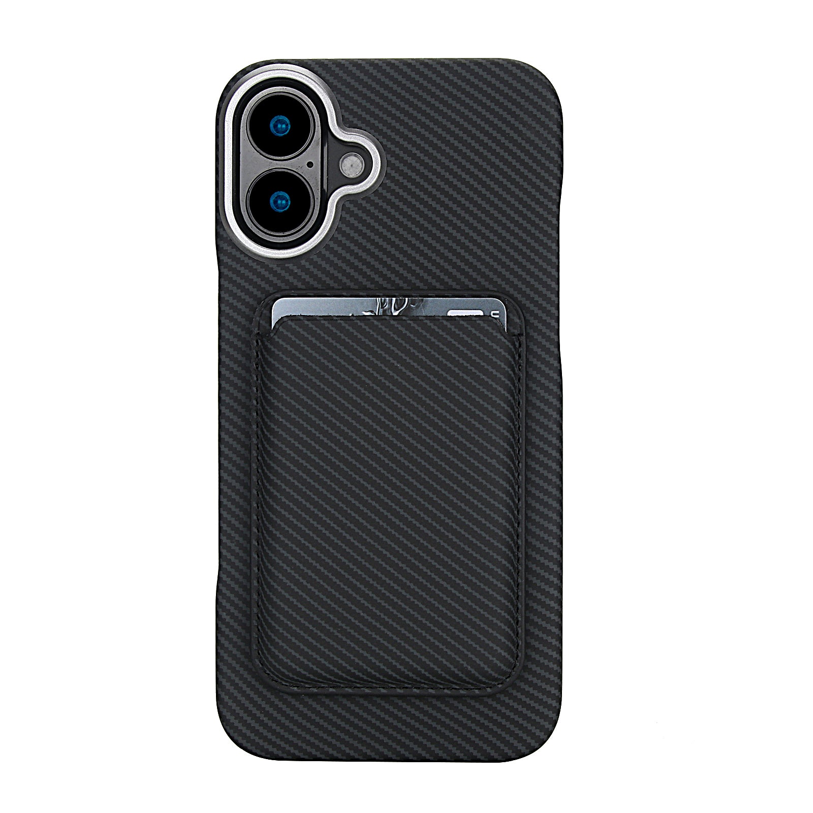 Carbon Fiber Magnetic Card Wallet Case for iPhone