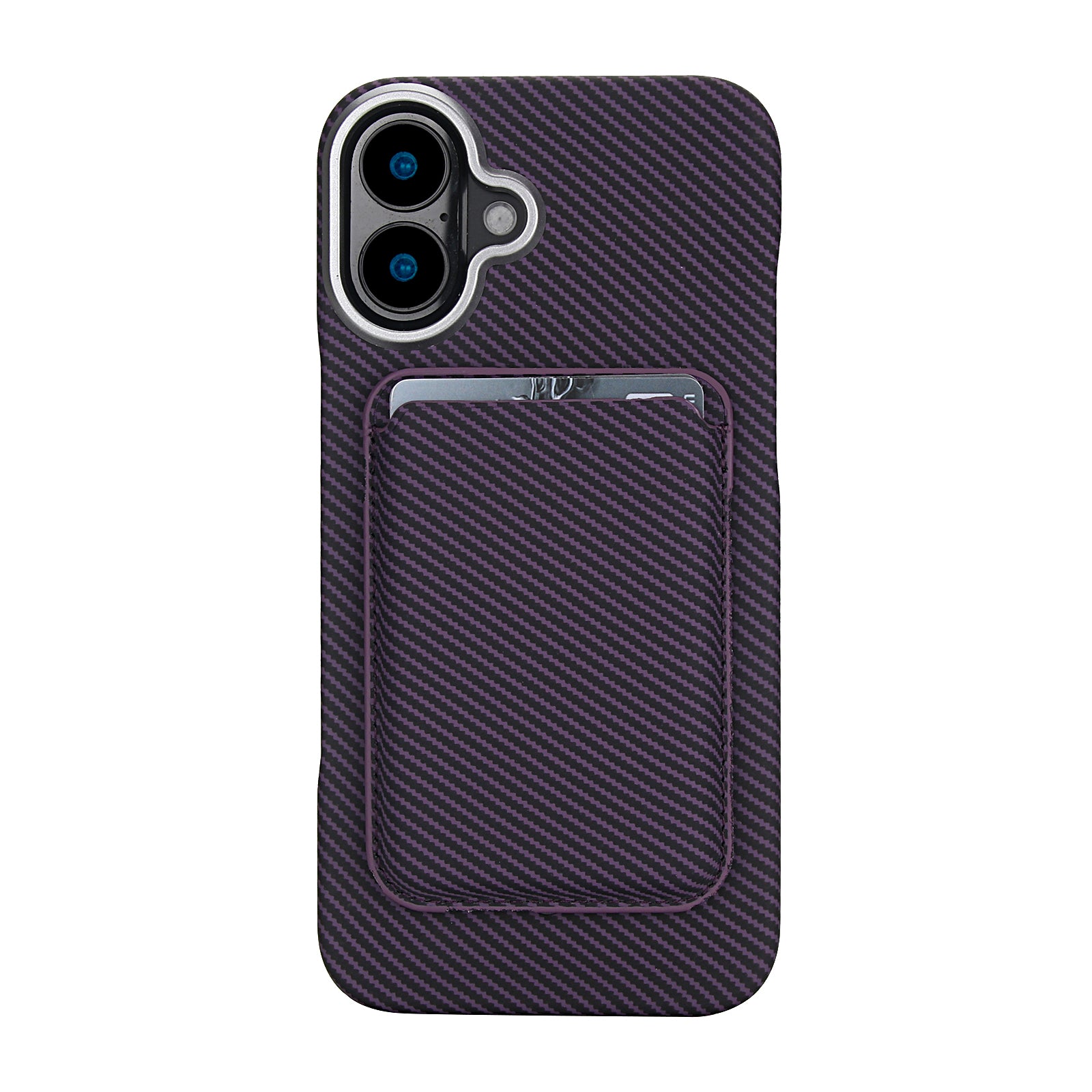 Carbon Fiber Magnetic Card Wallet Case for iPhone