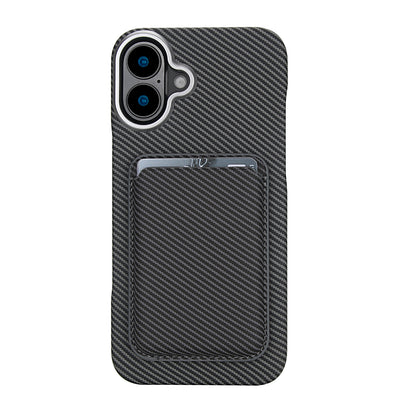 Carbon Fiber Magnetic Card Wallet Case for iPhone