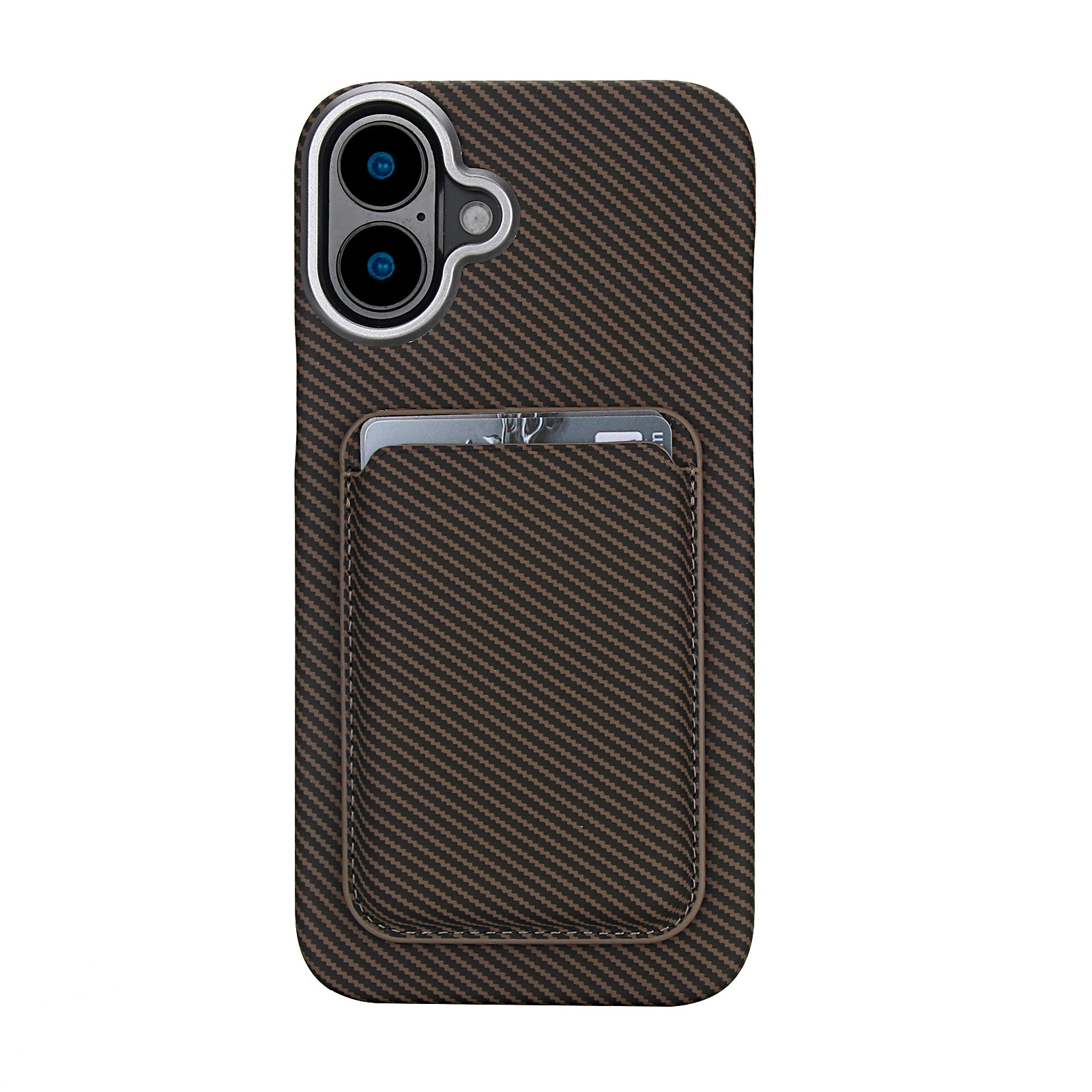 Carbon Fiber Magnetic Card Wallet Case for iPhone