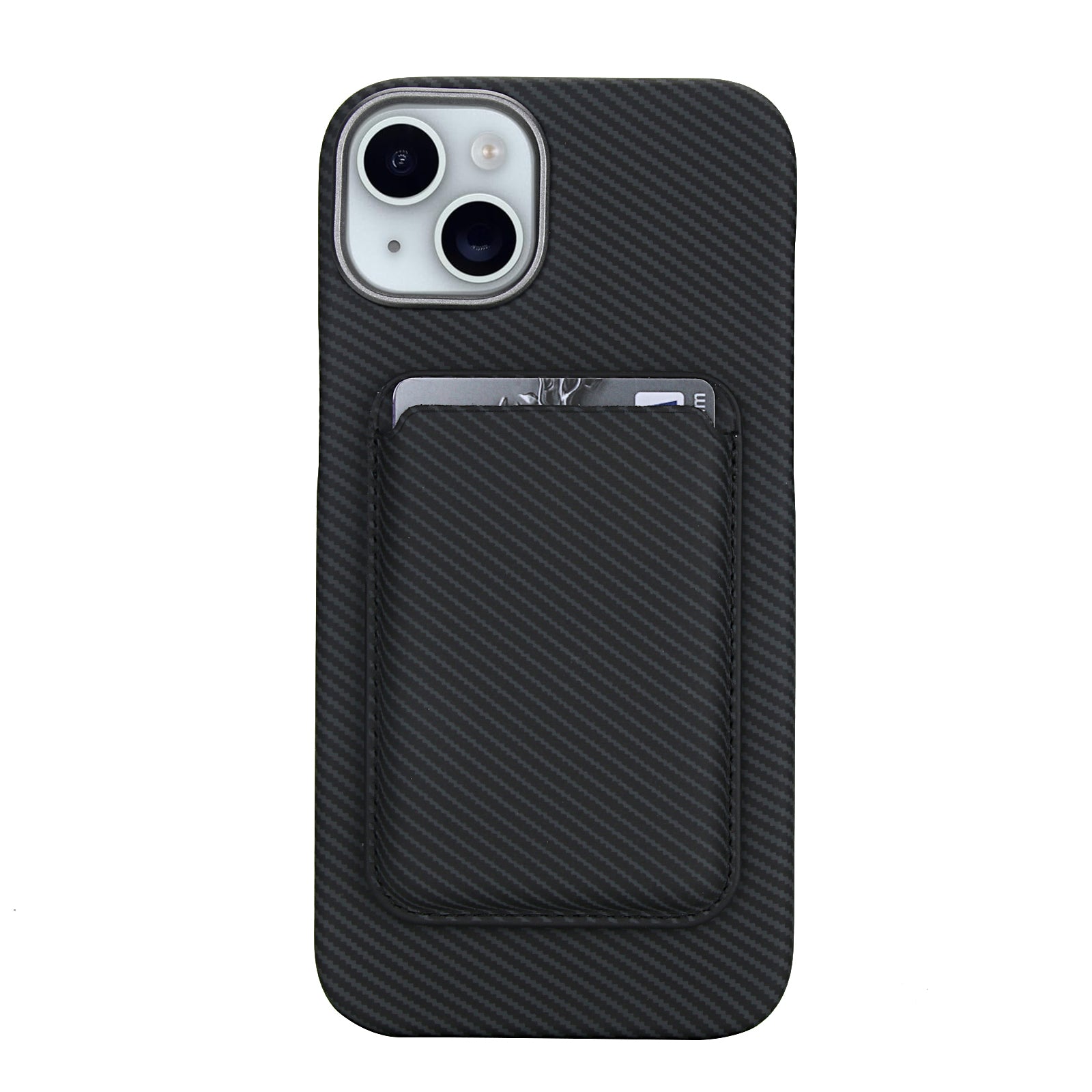 Carbon Fiber Magnetic Card Wallet Case for iPhone