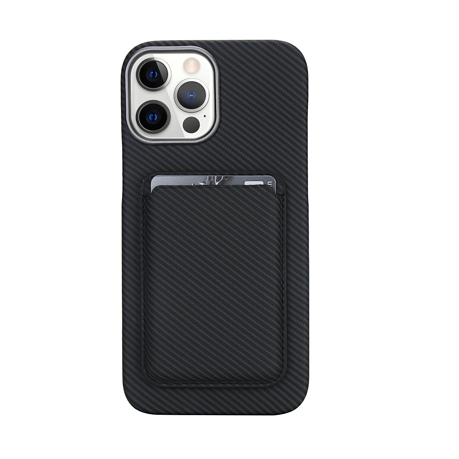 Carbon Fiber Magnetic Card Wallet Case for iPhone