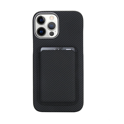 Carbon Fiber Magnetic Card Wallet Case for iPhone