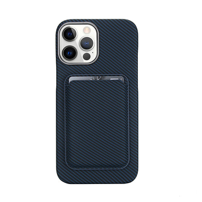 Carbon Fiber Magnetic Card Wallet Case for iPhone