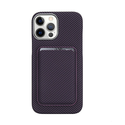 Carbon Fiber Magnetic Card Wallet Case for iPhone