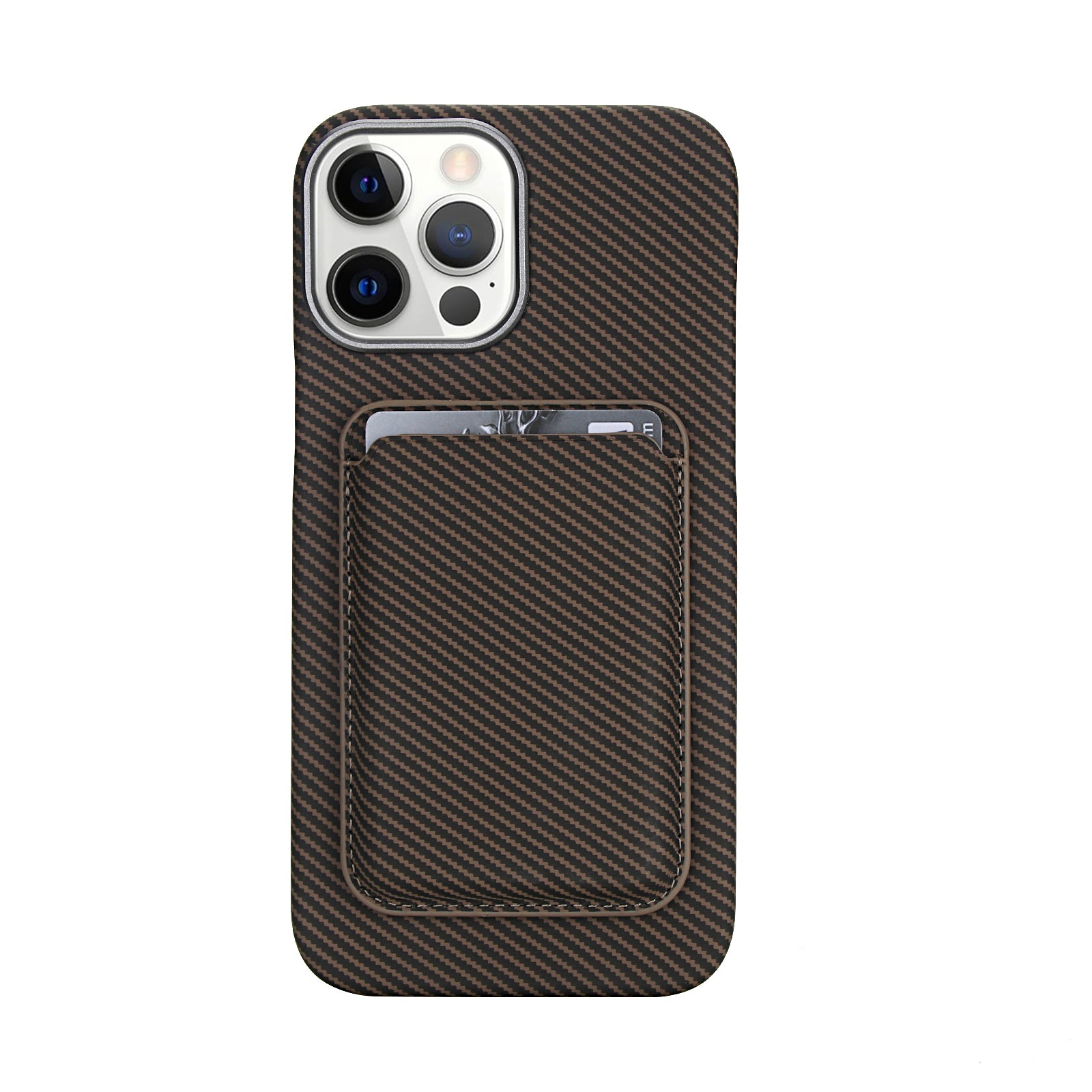 Carbon Fiber Magnetic Card Wallet Case for iPhone
