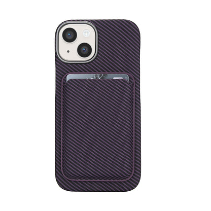 Carbon Fiber Magnetic Card Wallet Case for iPhone