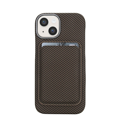 Carbon Fiber Magnetic Card Wallet Case for iPhone