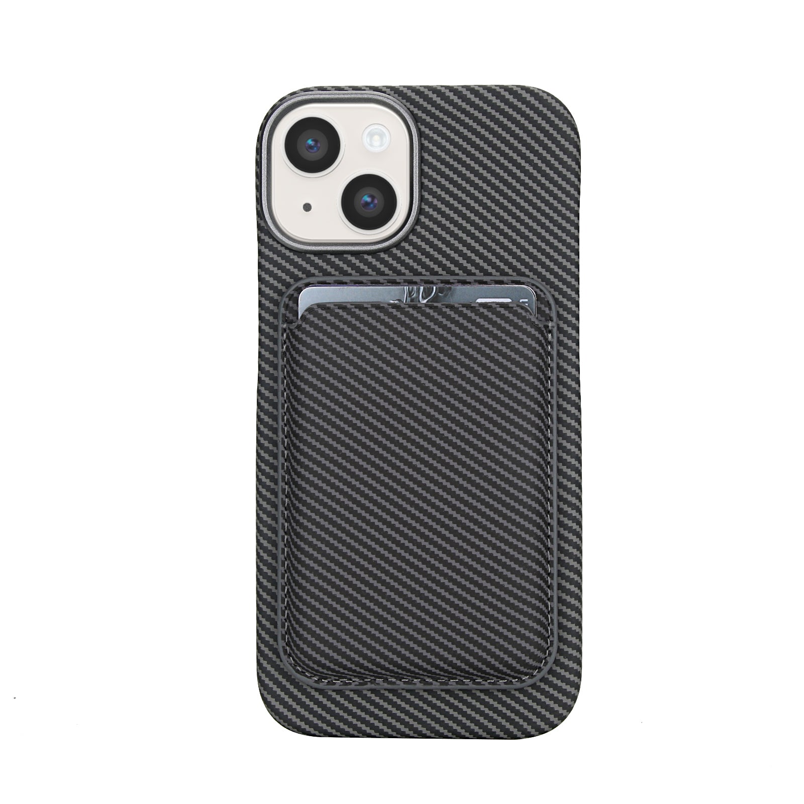 Carbon Fiber Magnetic Card Wallet Case for iPhone