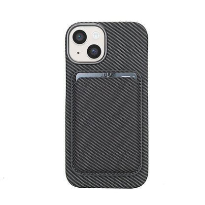Carbon Fiber Magnetic Card Wallet Case for iPhone